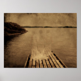 Poster Angel Vintage - Textura típica de Sepia castanha