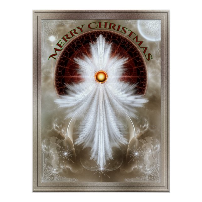 Póster Angel Wings Snowflake Felry Natal (Frente)