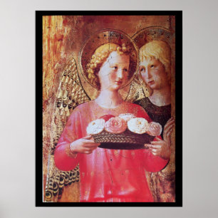 PÓSTER ANGEL WITH ROSES