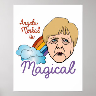 Póster Angela Merkel é Mágica - -
