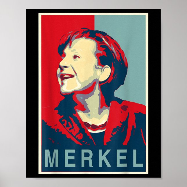 Poster Angela Merkel - Estilo Obama (Frente)
