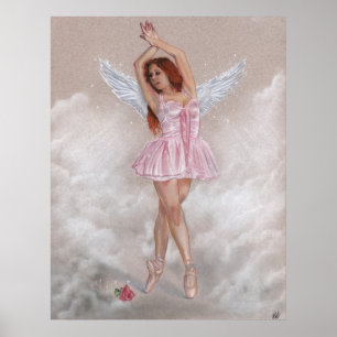 Poster angélico da bailarina