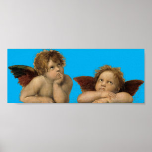 Poster Angels anjo Raffael - Madonna Sixtina Raphael -
