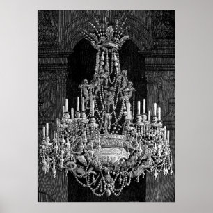 Poster Angels Crystal Chandelier Lighting Arte