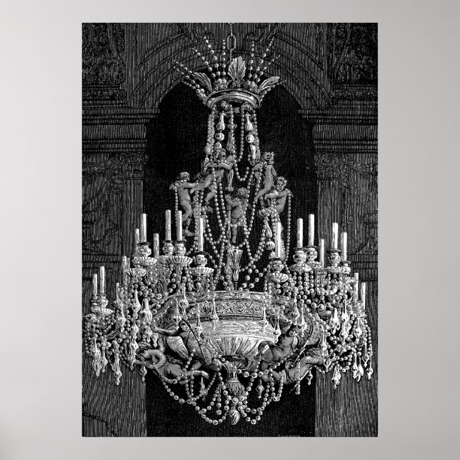Poster Angels Crystal Chandelier Lighting Arte (Frente)