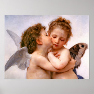 Poster Angels First Biss, Bouguereau Fine Art