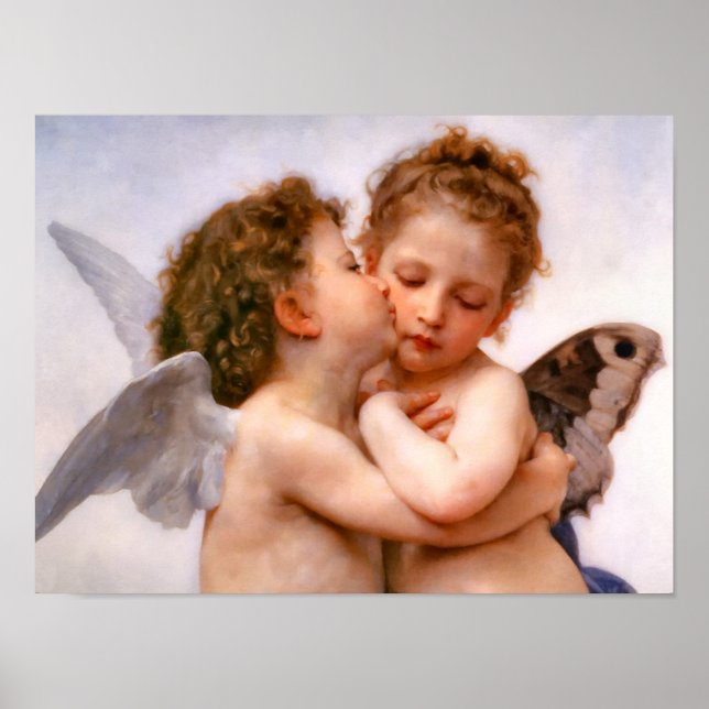 Poster Angels First Biss, Bouguereau Fine Art (Frente)