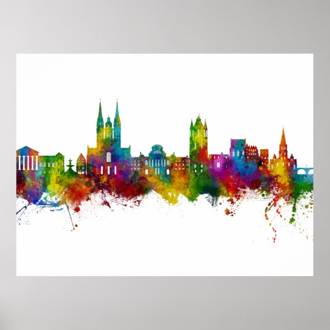 Poster Angers France Skyline (Frente)