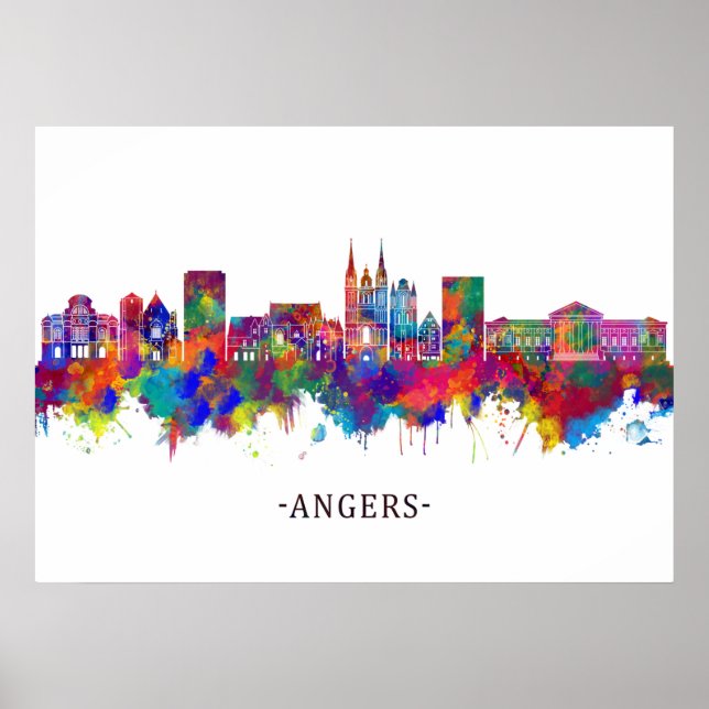 Poster Angers France Skyline (Frente)