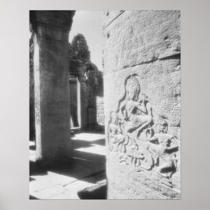 Póster Angkor Cambodja, Apsara Que Esconde O Bayon 2