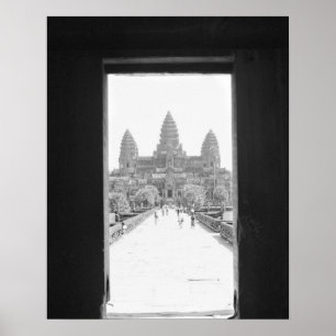 Póster Angkor Camboja, Vista da Porta de Angkor Wat