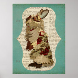 Póster ANGORA RABBIT RETRO Art