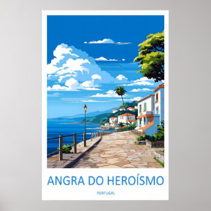 Poster Angra Do Herosmo Vintage Esqui Viagem Nacional