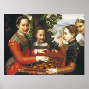 Poster Anguissola - Irmãs Artistas Jogando Xadrez