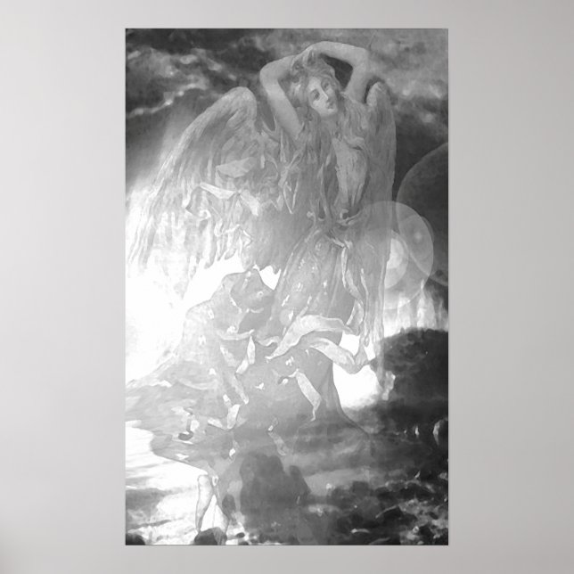 Póster Ângulos em preto e branco (Frente)