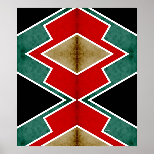 Póster Ângulos Zig Zag 4 (Frente)