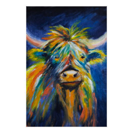 Póster Angus Highland Cow