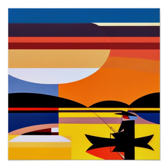 Póster Angústia no pôr do sol (Frente)