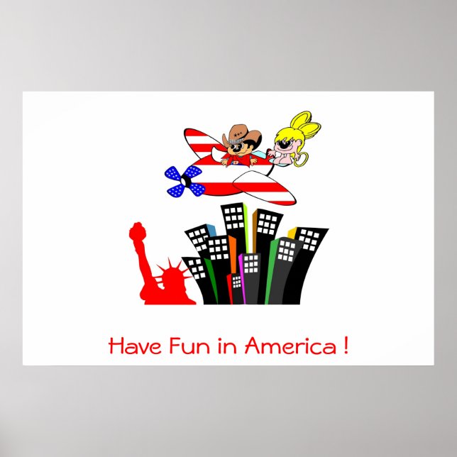 Poster Angy und Roy erobern Amerika (Frente)