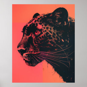 Poster Anima Característica Da Risografia Neon Infusida V