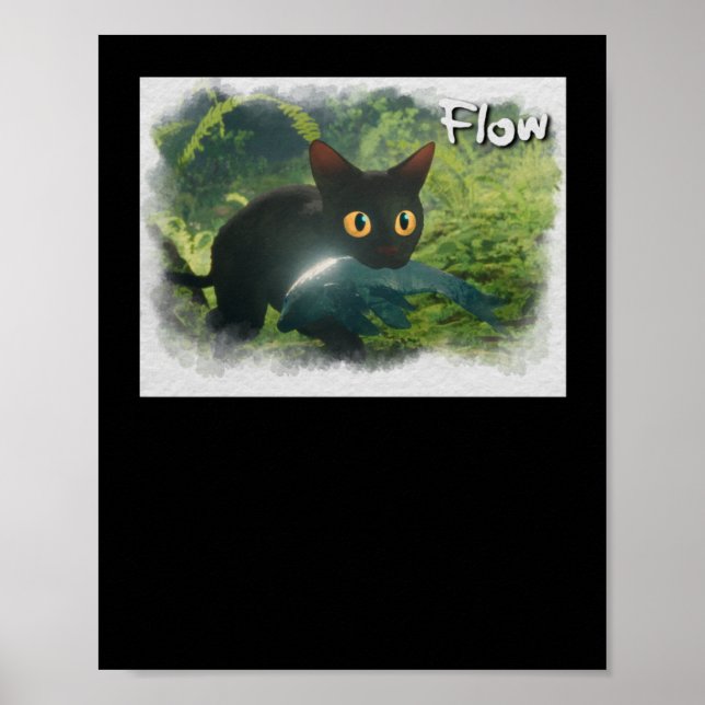 Poster Animação de Filme do Gato Sticker  (Frente)
