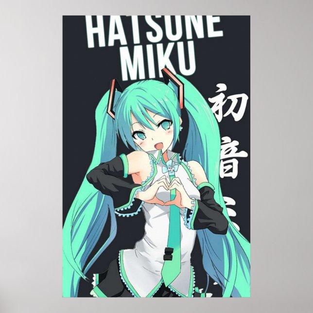 Poster animação de menina vocaloide (Frente)
