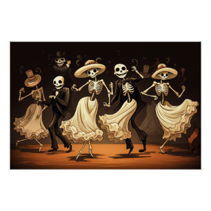 Póster Animação de Swing de Halloween de Desenho