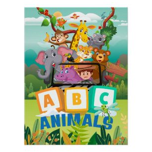 Póster Animais ABC