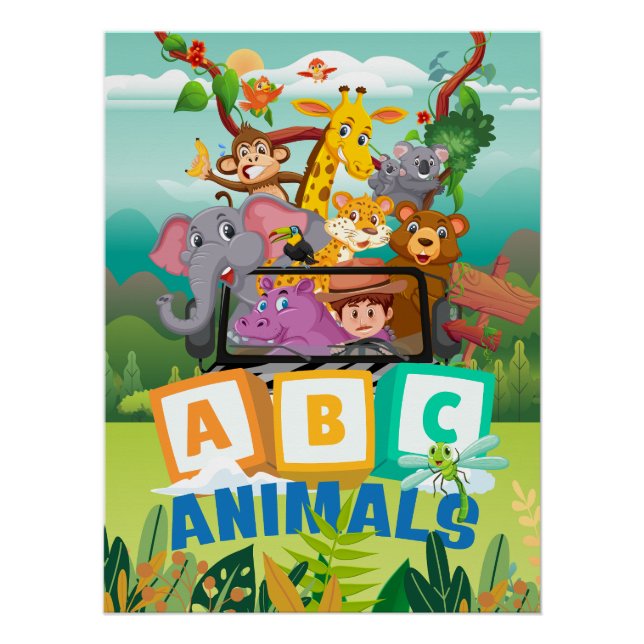 Póster Animais ABC (Frente)