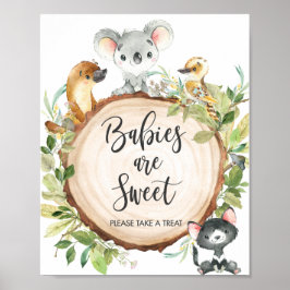 Poster Animais Australianos Genéricos Bebês São Doce