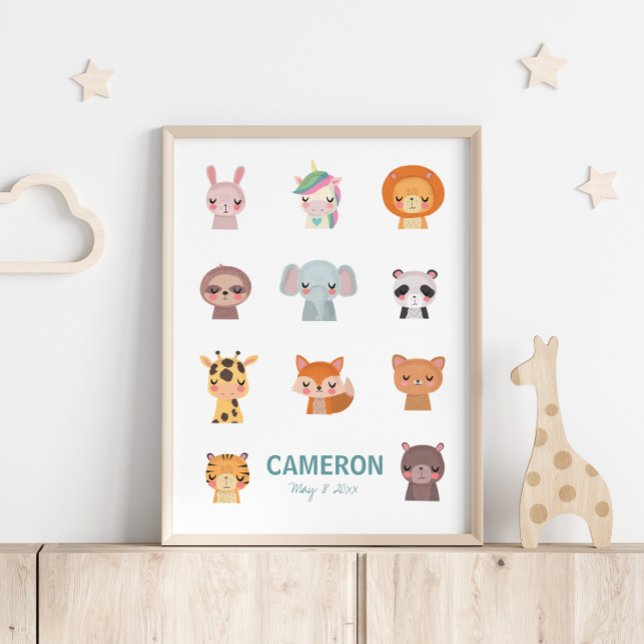 Poster Animais Cute Kawaii | Ilustração Zen Yoga (Criador carregado)