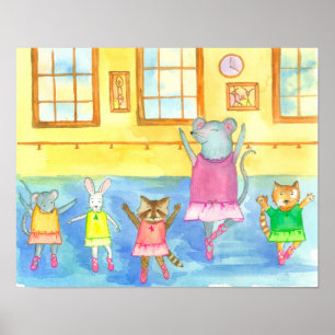 Póster Animais da Classe de Dança balé