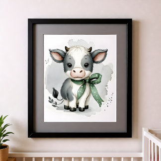 Poster Animais da Fazenda de Berçário Toque de Cor Vaca
