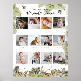 Poster Animais Da Floresta | 1rua Ano 12 Mês de Colagem d