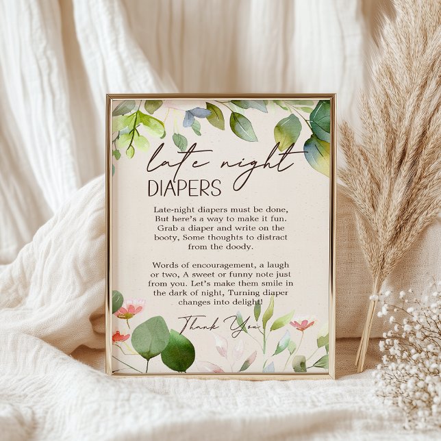 Poster Animais da Floresta Chá de fraldas Tarde Fralda No (Criador carregado)