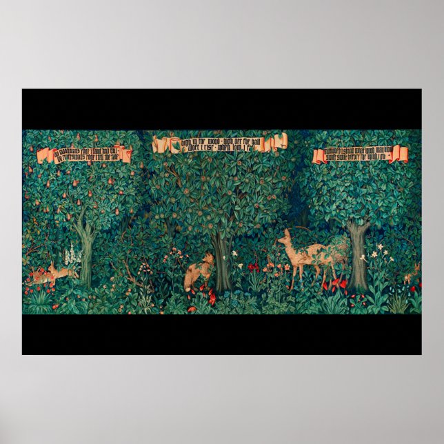 Poster Animais da Floresta,Corças, Elaboração digital de  (Frente)