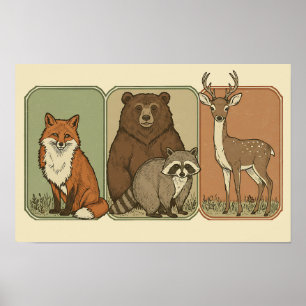 Poster Animais da Floresta - Equipe da Floresta 