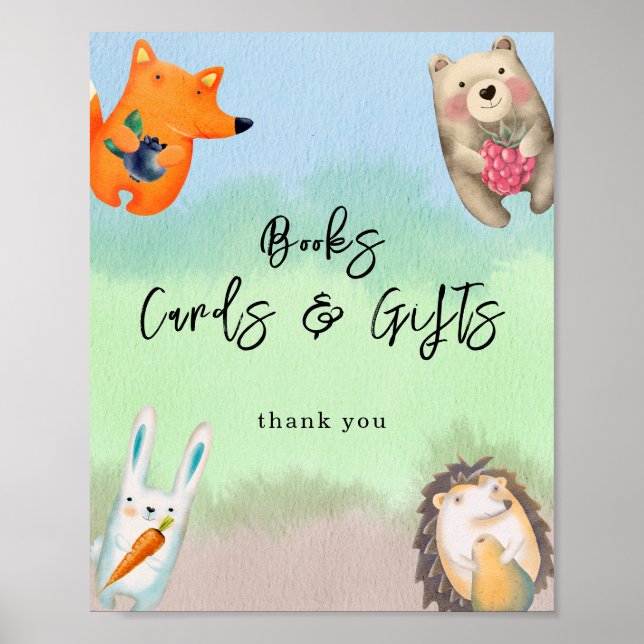 Poster Animais da floresta - Livros, cartões e presentes (Frente)