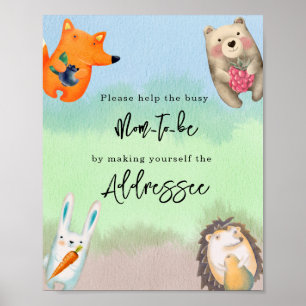 Poster Animais da floresta - Mãe para ser destinatária