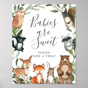 Poster Animais Da Madeira Chás de fraldas Bebês São Si
