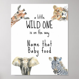Poster Animais da savana - Nome aquele alimento para bebê