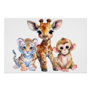 Póster Animais da Selva