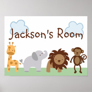 Poster Animais da Selva Safari Poster/Impressão