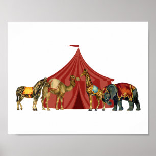 Poster Animais De Circo E Tent