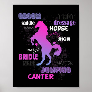 Poster Animais De Criação De Cavalos Presentes Para Caval