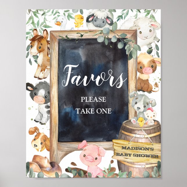 Poster Animais de Fazenda O Barnyard Greenery Favorece Si (Frente)