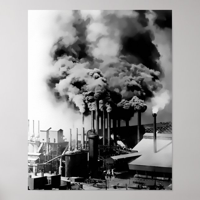 PÓSTER ANIMAIS DE FUMO DE AÇO DE PITTSBURGH 1890 (Frente)