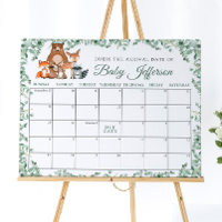 Animais de Madeira Calendário de Data de Nasciment