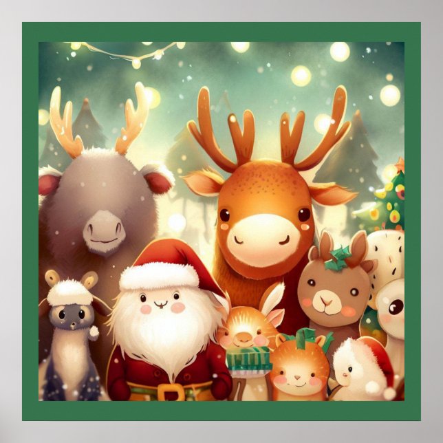 Poster Animais de Natal 8 (Frente)