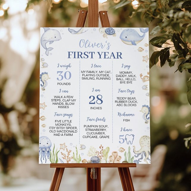 Poster Animais do Oceano Azul Sob o Partido do Mar Etapa (Criador carregado)